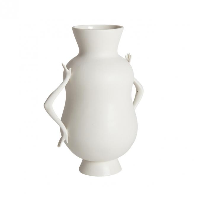 Eve Double Bulb Vase, weiss von Jonathan Adler