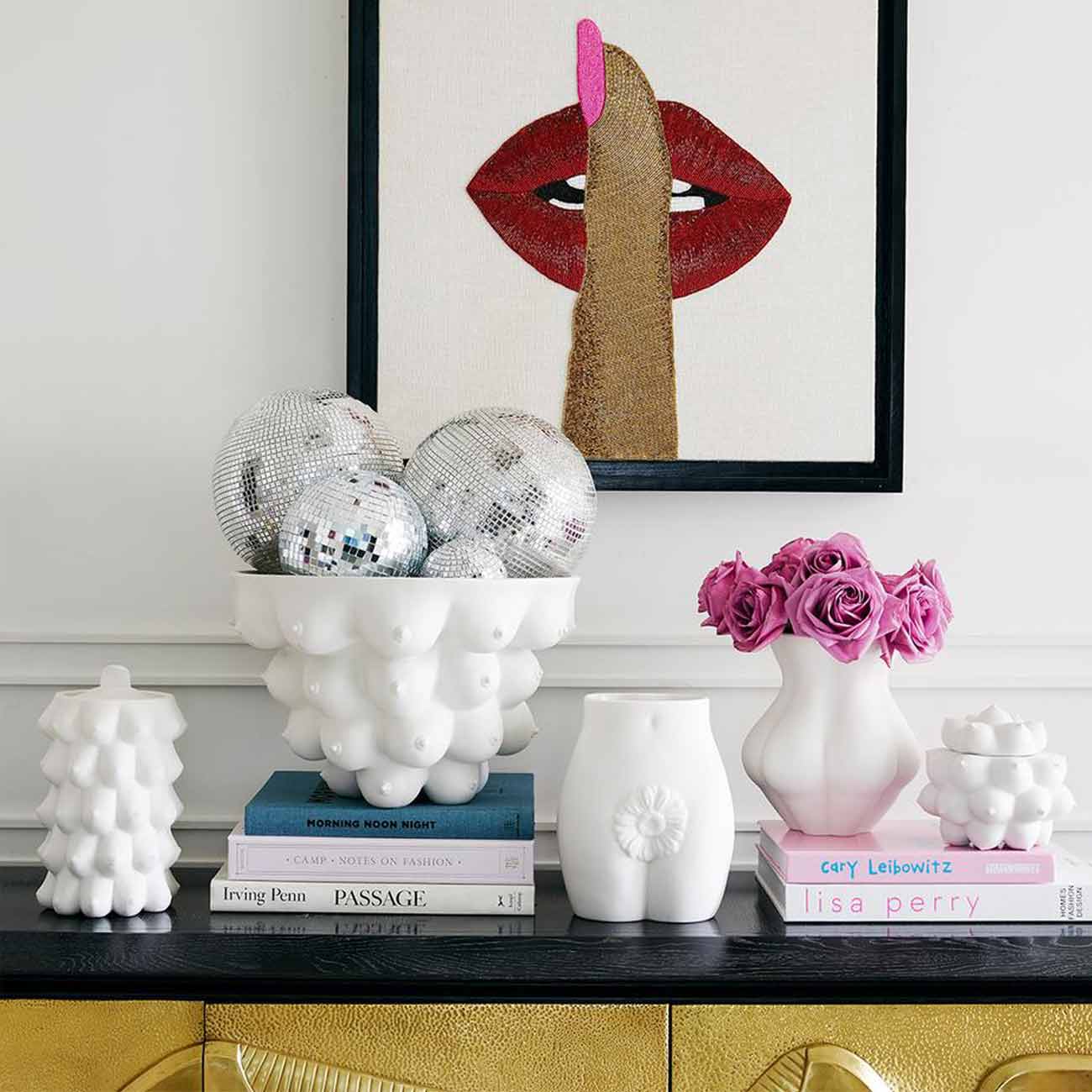 Edie Vase, weiß von Jonathan Adler Edie Vase, weiß von Jonathan Adler